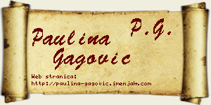 Paulina Gagović vizit kartica
